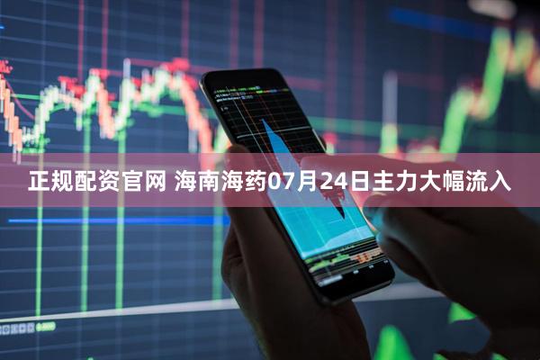 正规配资官网 海南海药07月24日主力大幅流入